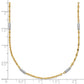Two-tone Diamond-cut Chain and Mini Bar Links Fancy Necklace - WBC