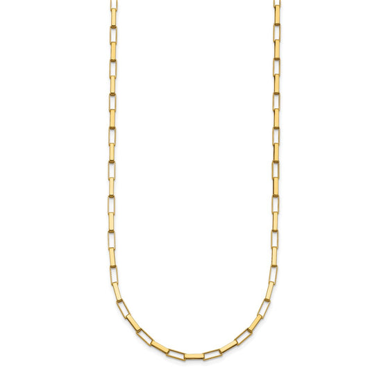 Polished Fancy Box Links 17in Necklace - WBC