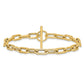 Polished Fancy Oval Cable Link Toggle Bracelet - WBC