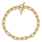 Polished Fancy Oval Cable Link Toggle Bracelet - WBC