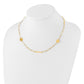 Polished Paperclip Link with Circles and Bars Necklace - WBC