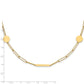 Polished Paperclip Link with Circles and Bars Necklace - WBC