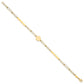 Polished Paperclip Link with Circle and Bars Bracelet - WBC