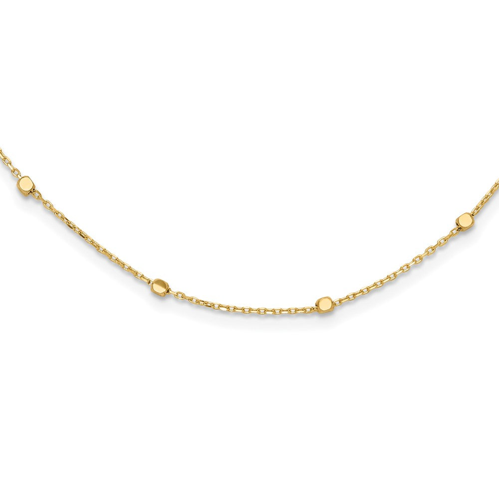 Polished Cube Stations Necklace Plus Extender - WBC