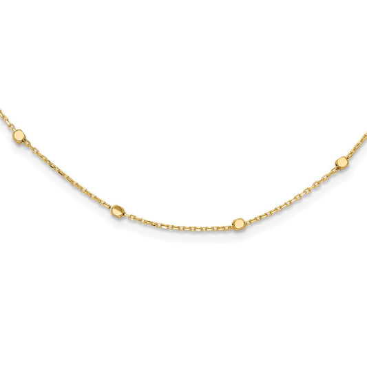 Polished Cube Stations Necklace Plus Extender - WBC