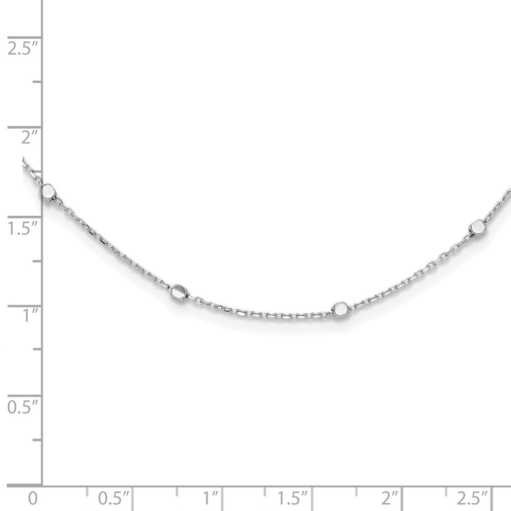 Polished Cube Stations Necklace Plus Extender - WBC