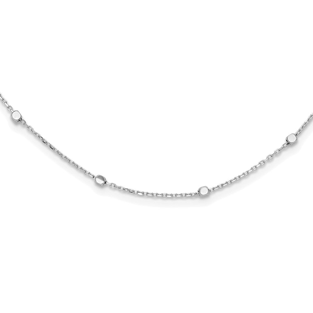 Polished Cube Stations Necklace Plus Extender - WBC