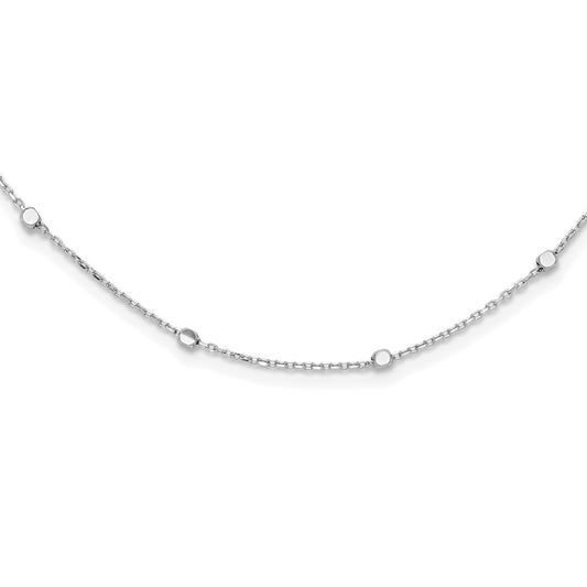 Polished Cube Stations Necklace Plus Extender - WBC