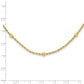 Mirror Beads and Diamond-cut Rope Chain 7-Station Necklace - WBC