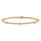 Mirror Beads and Diamond-cut Rope Chain 5-Station Bracelet - WBC