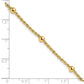 Mirror Beads and Diamond-cut Rope Chain 5-Station Bracelet - WBC