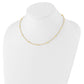Polished Diamond-cut Beads and Mesh Chain Necklace - WBC