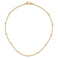 Polished Diamond-cut Beads and Mesh Chain Necklace - WBC