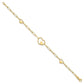 Double Hearts and Paperclip Links 7.25in Bracelet - WBC