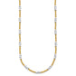 Two-tone Diamond-cut Round and Square Beaded Necklace - WBC