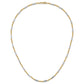 Two-tone Diamond-cut Round and Square Beaded Necklace - WBC