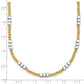 Two-tone Diamond-cut Round and Square Beaded Necklace - WBC
