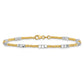 Two-tone Diamond-cut Round and Square Beaded Bracelet - WBC