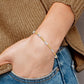 Two-tone Diamond-cut Round and Square Beaded Bracelet - WBC