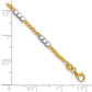 Two-tone Diamond-cut Round and Square Beaded Bracelet - WBC