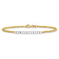 Two-tone Diamond-cut Square and Round Beaded Bracelet - WBC
