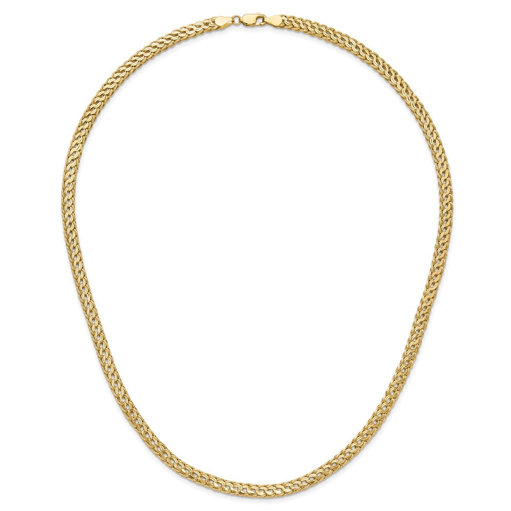 Polished Fancy Diamond-cut Link Necklace - WBC