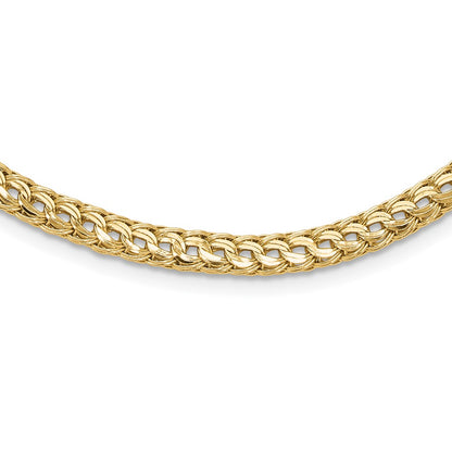 Polished Fancy Diamond-cut Link Necklace - WBC