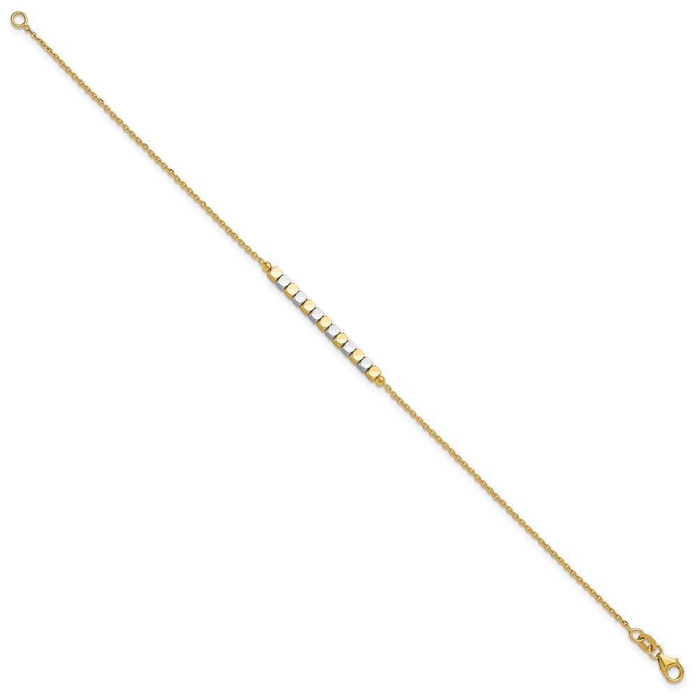 Two-tone Square Beaded Bracelet - WBC