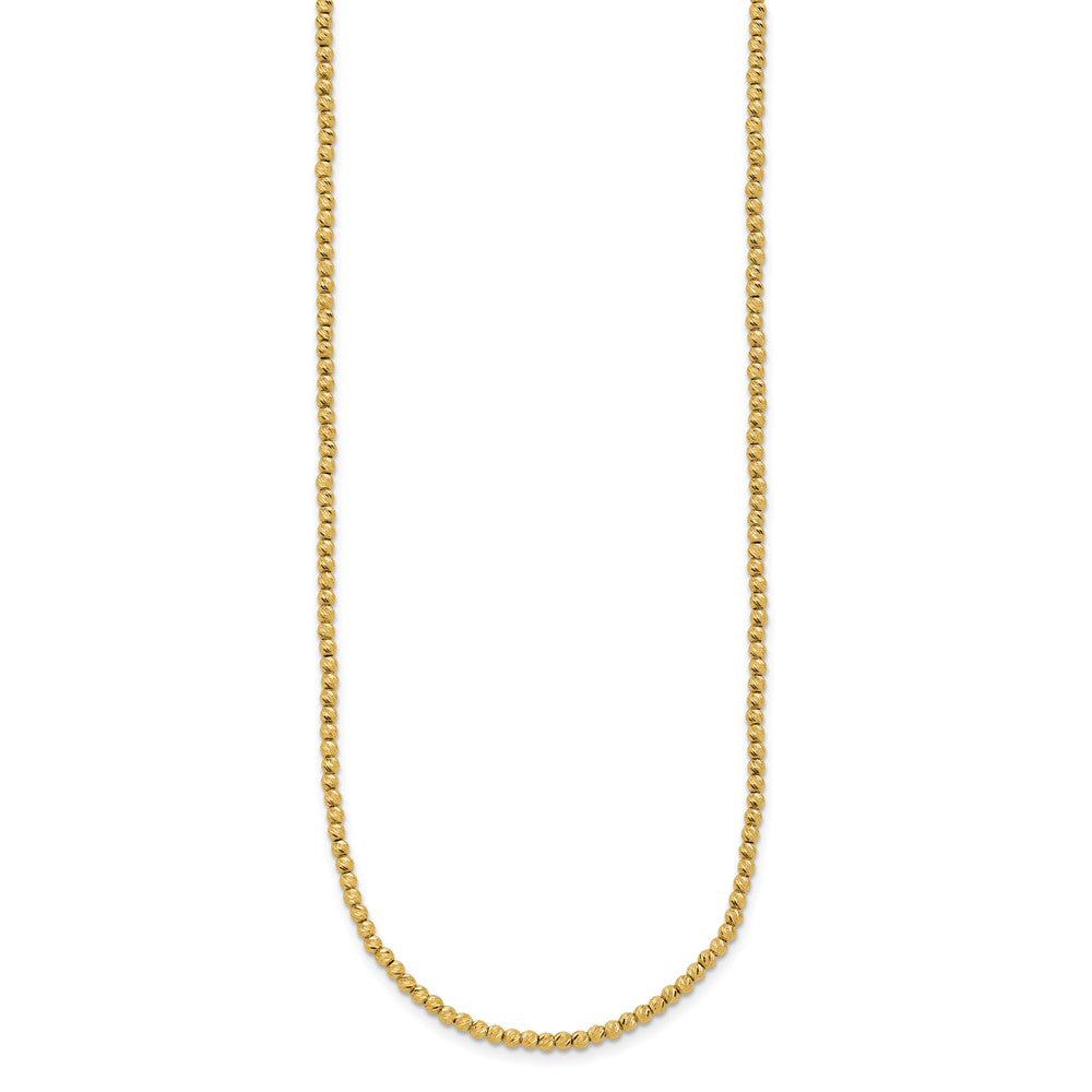 Polished and Diamond-cut Round Beaded Necklace - WBC