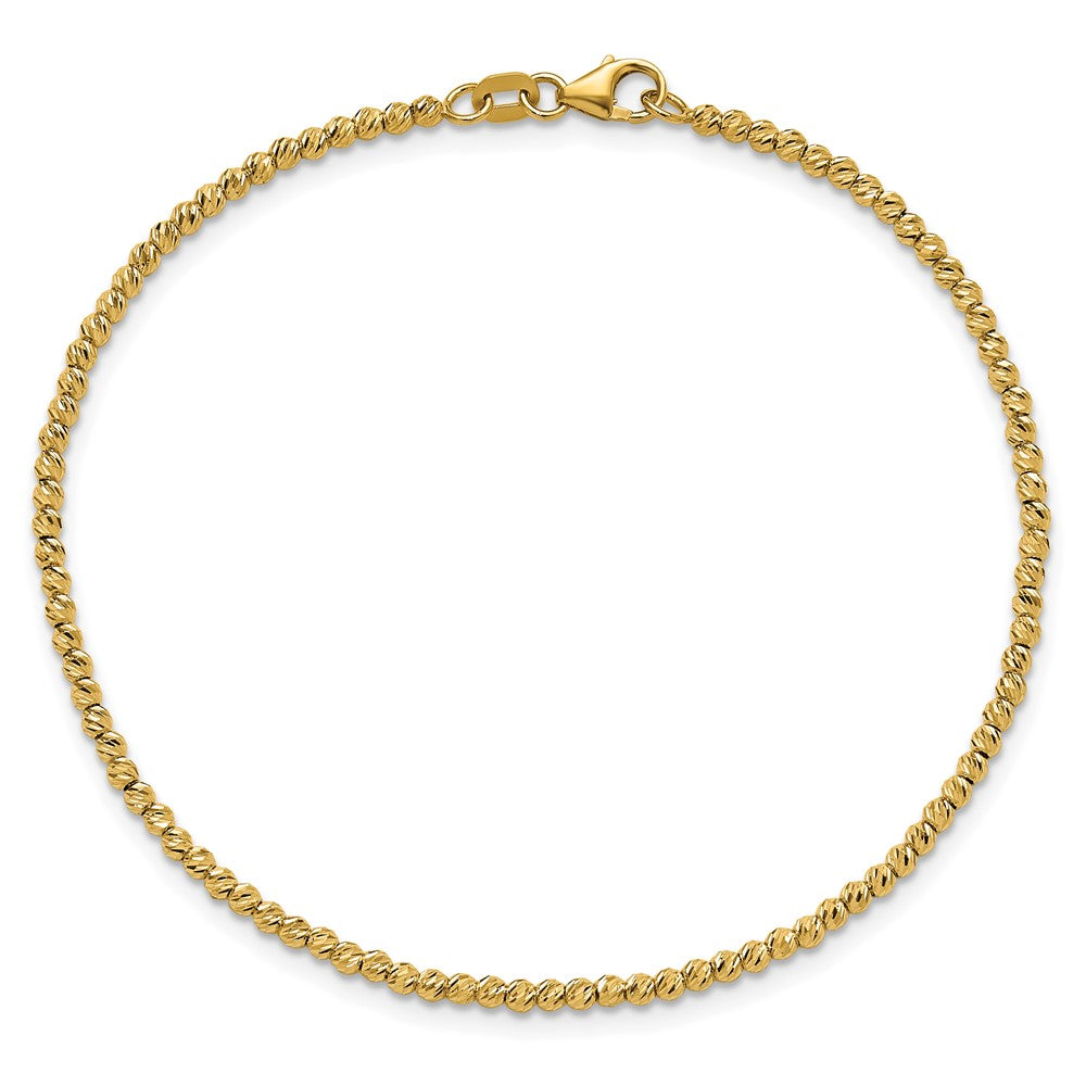 Polished and Diamond-cut Round Beaded Bracelet - WBC