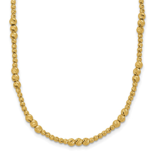 Diamond-cut Beaded Necklace - WBC