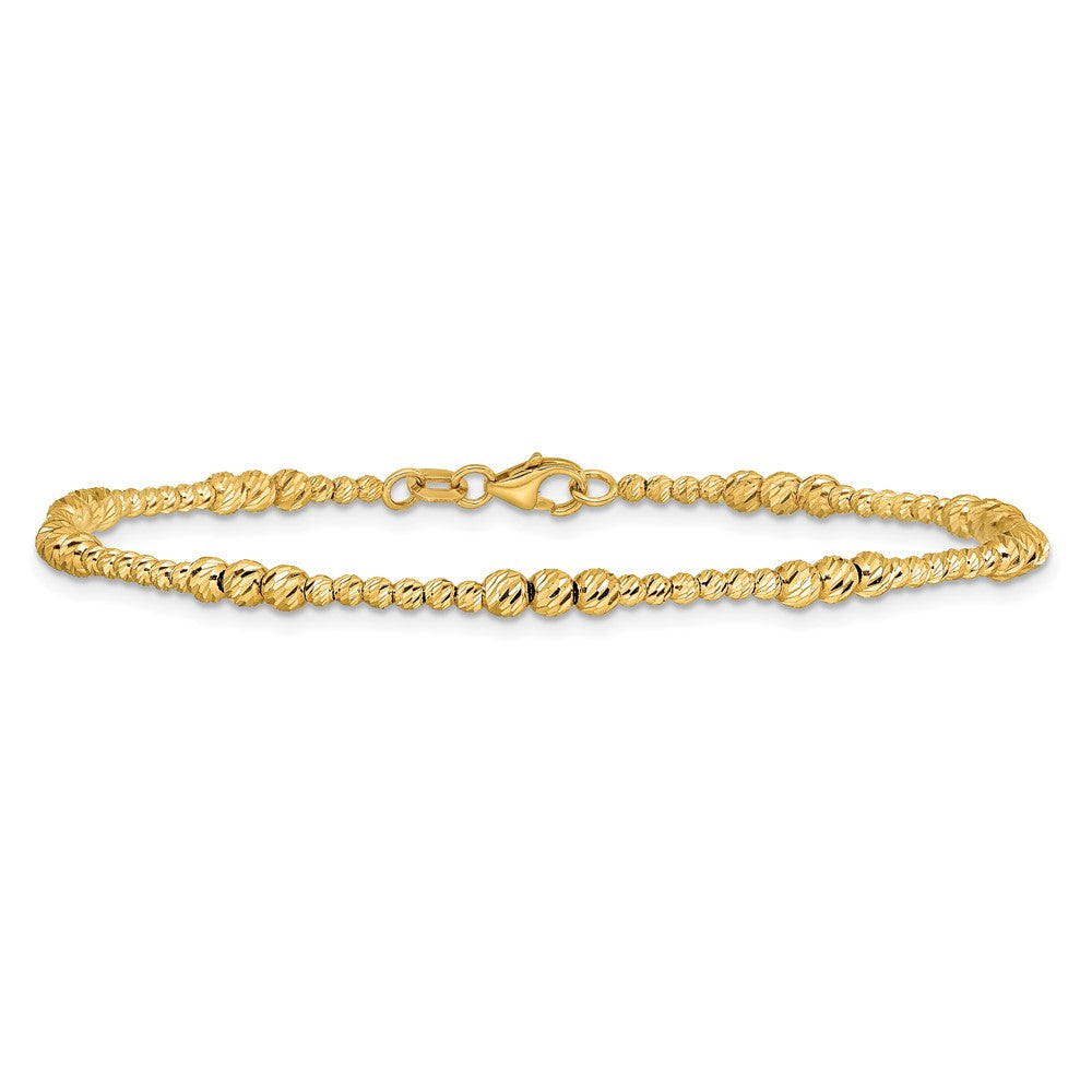 Diamond-cut Beaded Bracelet - WBC