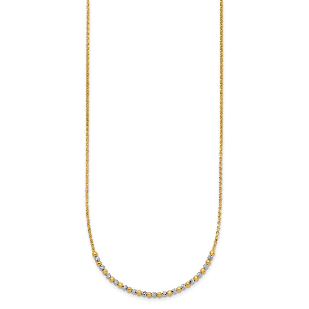 Two-tone Diamond-cut Beaded Necklace - WBC