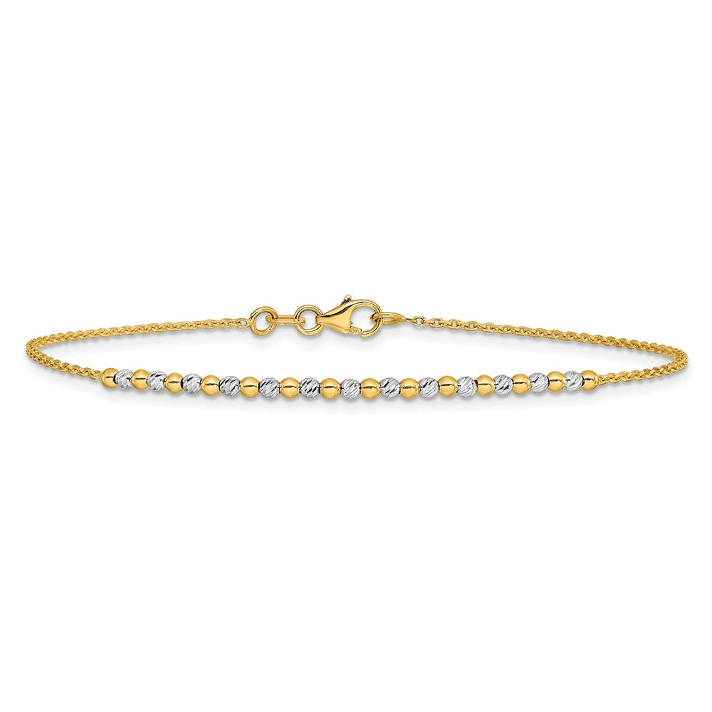Two-tone Diamond-cut Beaded Necklace - WBC