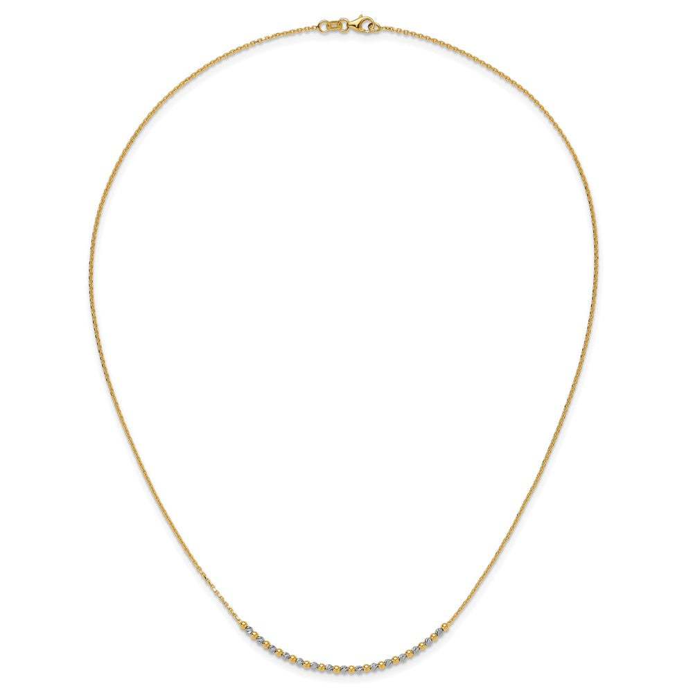 Two-tone Diamond-cut Beaded Necklace - WBC