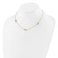 Two-tone Linked and Beaded Circles 3-Station Necklace Plus Extender - WBC