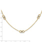 Two-tone Linked and Beaded Circles 3-Station Necklace Plus Extender - WBC