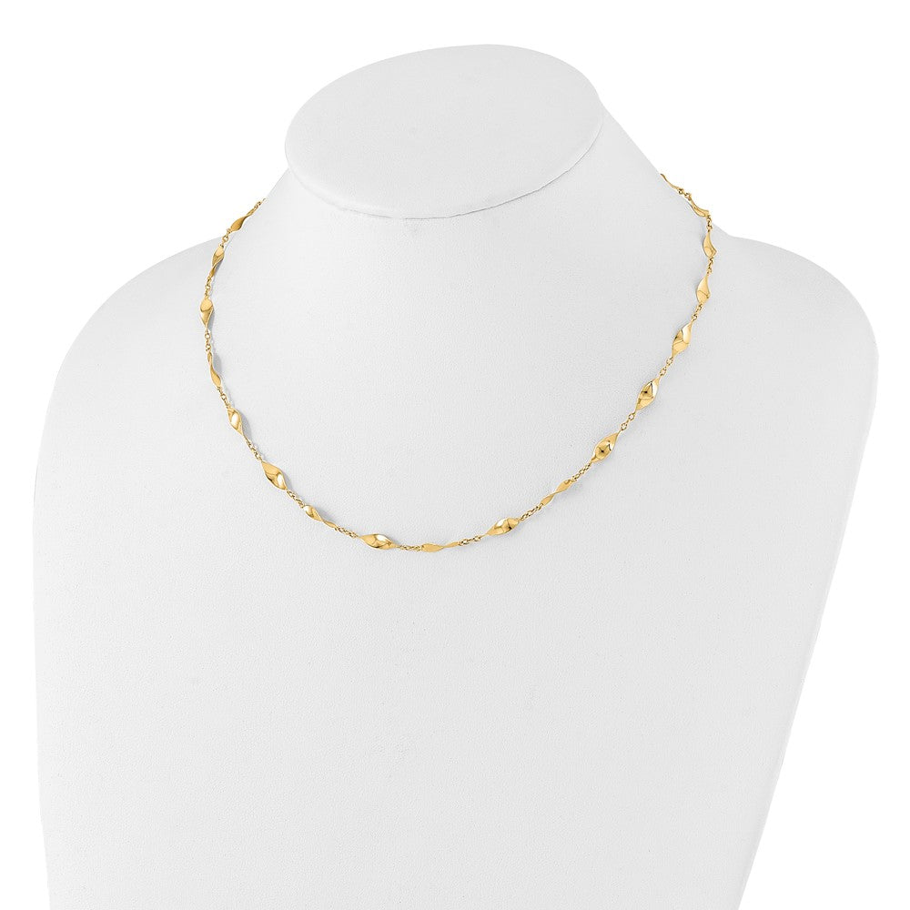 Polished Fancy Twisted Links Necklace - WBC