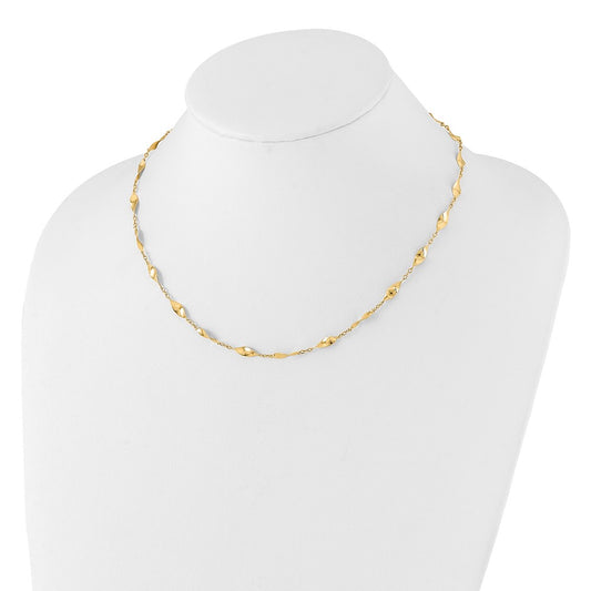 Polished Fancy Twisted Links Necklace - WBC