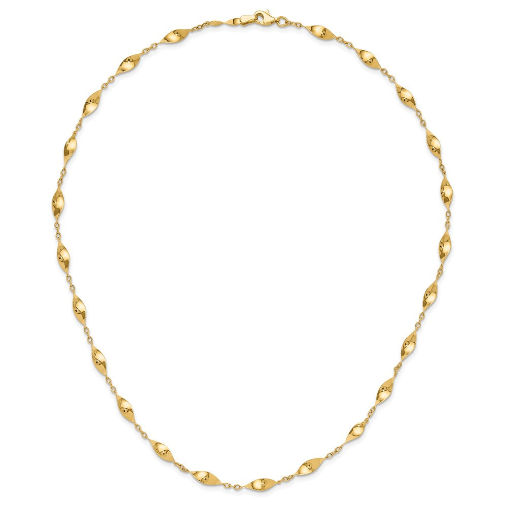 Polished Fancy Twisted Links Necklace - WBC