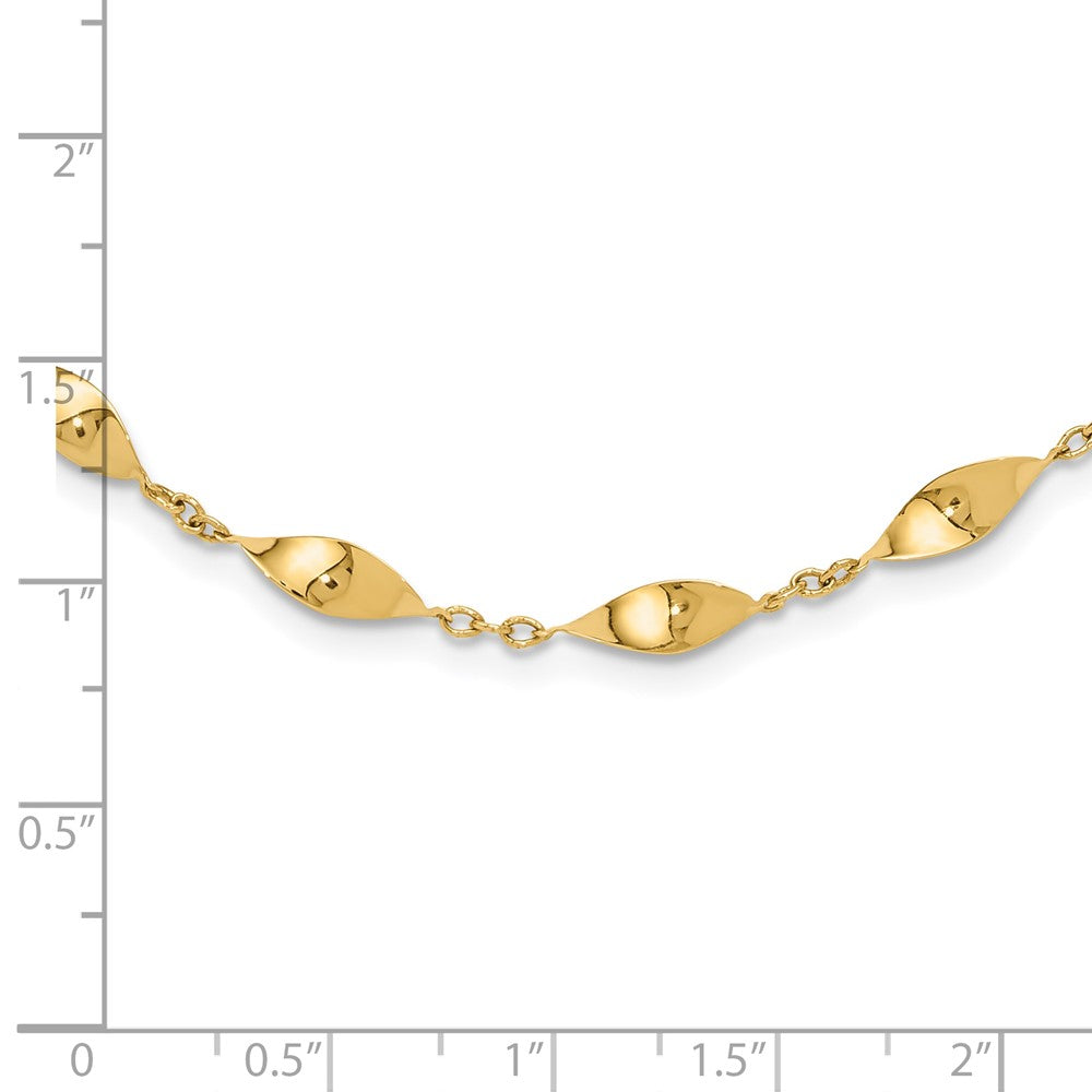 Polished Fancy Twisted Links Necklace - WBC