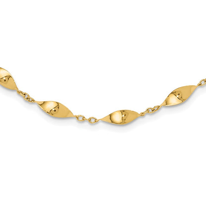 Polished Fancy Twisted Links Necklace - WBC