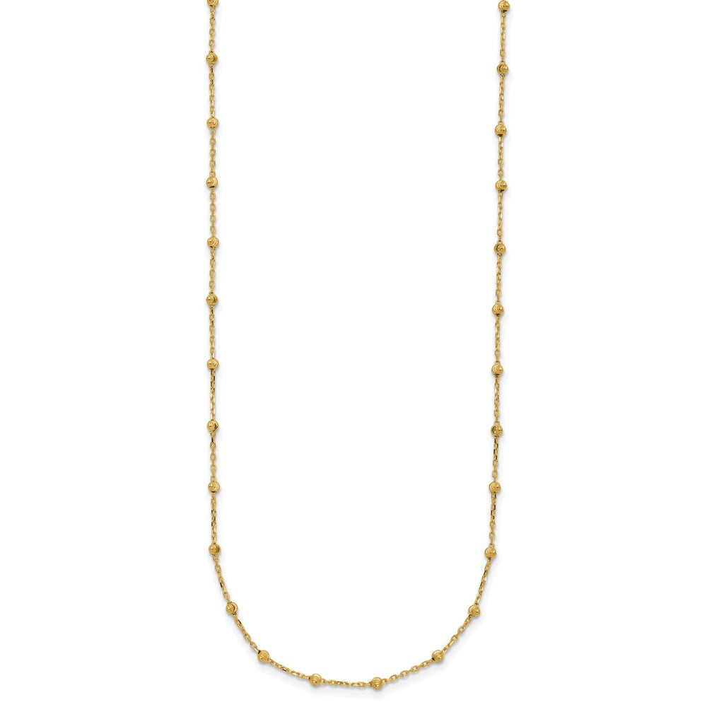 Polished and Diamond-cut Beaded Station Necklace - WBC