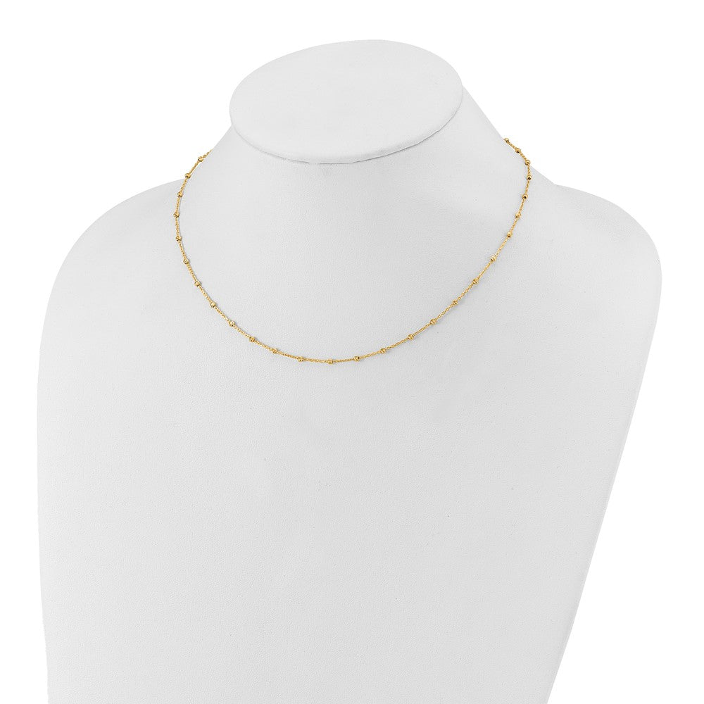 Polished and Diamond-cut Beaded Station Necklace - WBC