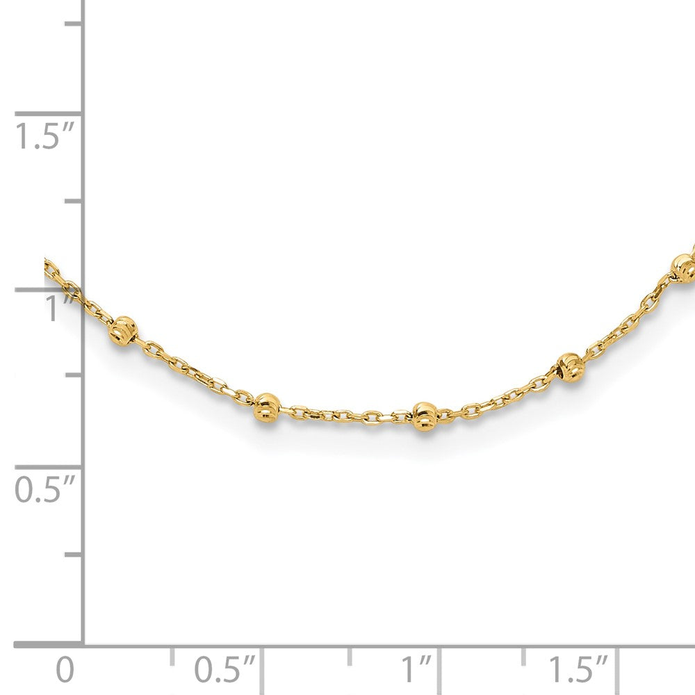 Polished and Diamond-cut Beaded Station Necklace - WBC