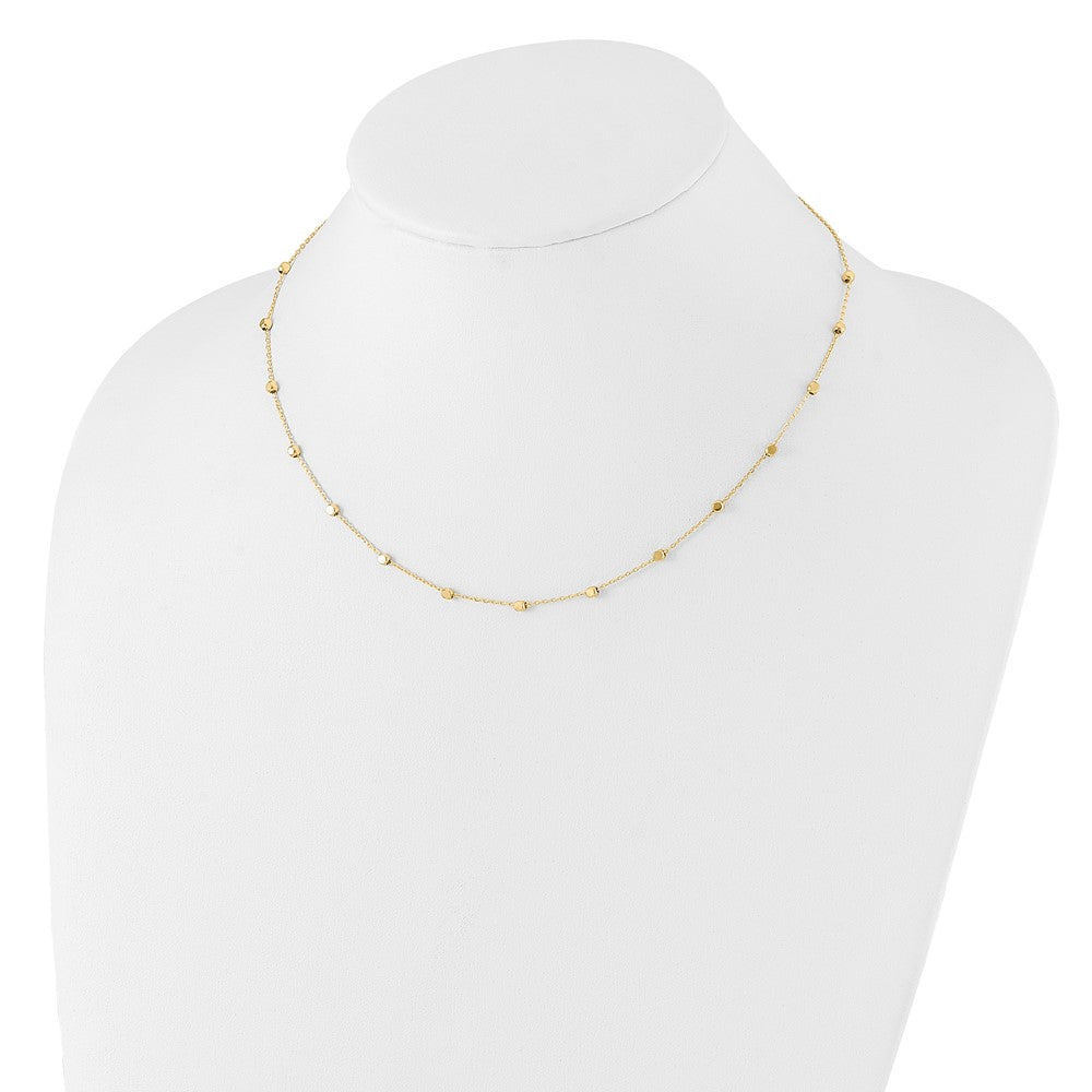 Polished Cube Bead Station Necklace - WBC