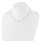 Polished Heart and Diamond-cut Beads Necklace Plus Extender - WBC
