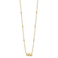 Polished Double Star with Diamond-cut Beads Necklace Plus Extender - WBC