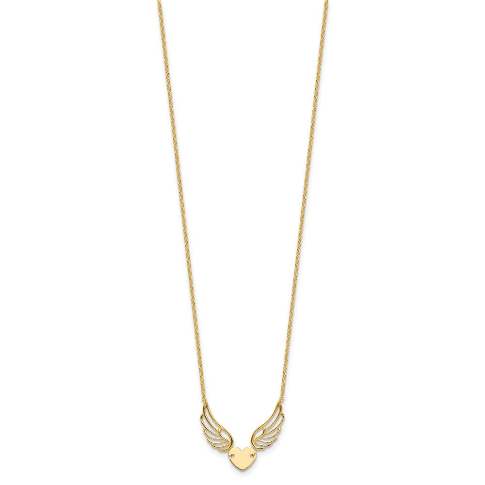 Polished Wings and Heart Necklace - WBC