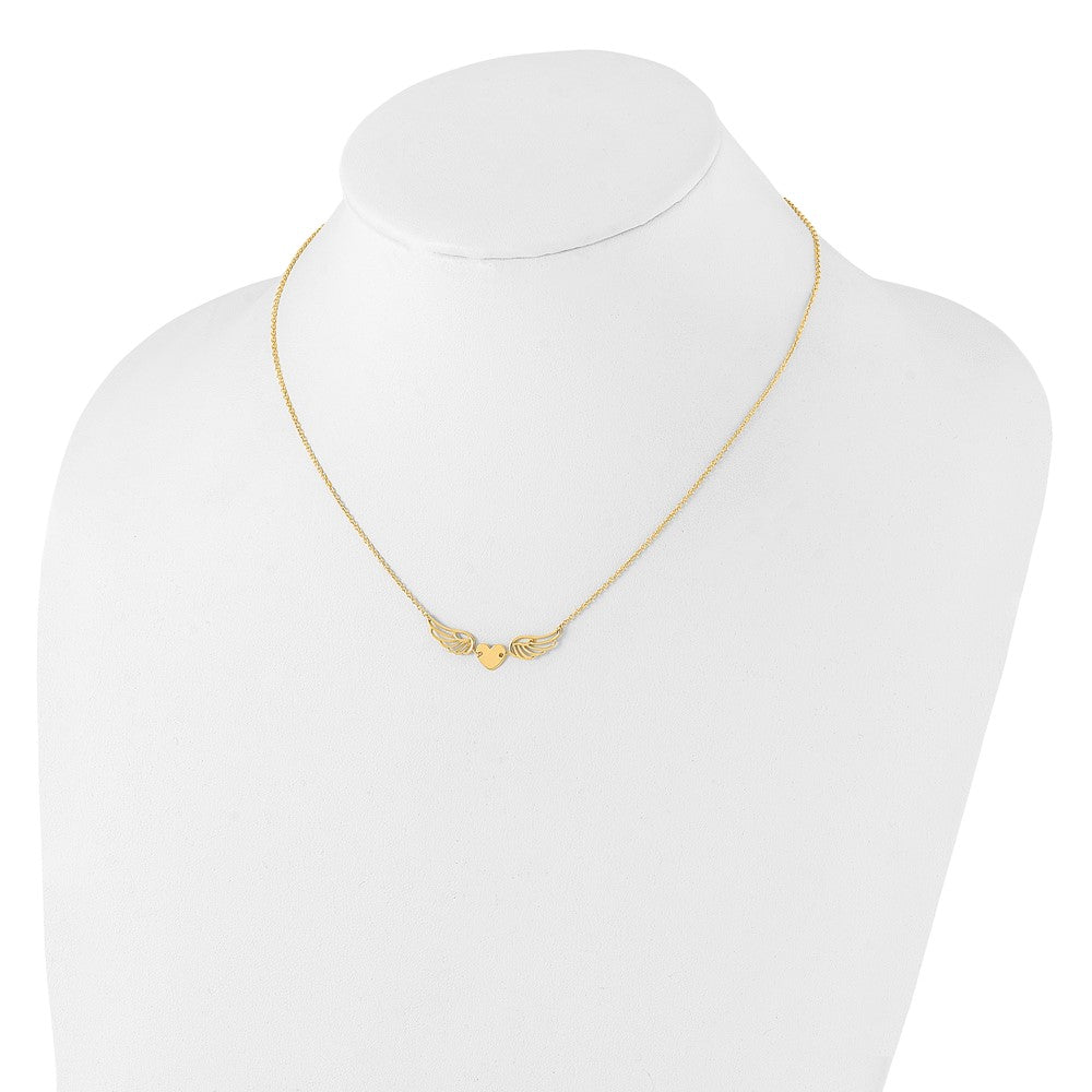 Polished Wings and Heart Necklace - WBC